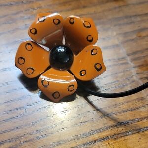 Vintage Enamel Flower Brooch